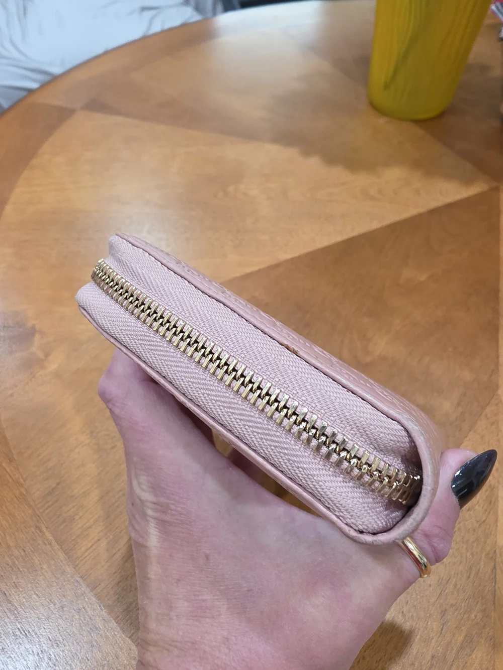 Gucci Supreme Pink GG Embossed Leather Zip Around Wallet